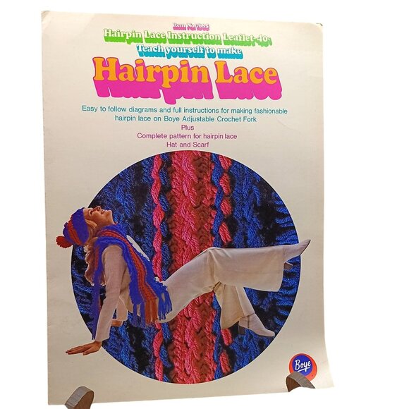 Boye Hairpin Lace Instruction Leaflet 408 - Picture 1 of 3